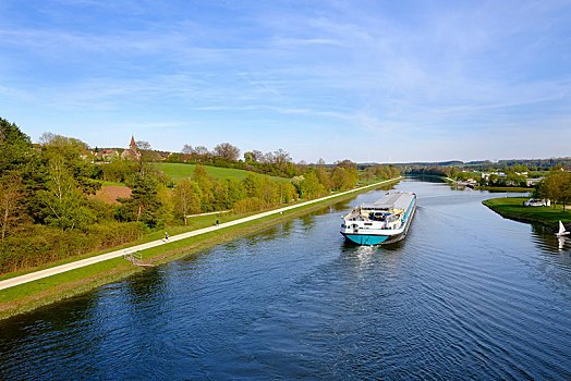 多瑙河,运河,中间,弗兰克尼亚,巴伐利亚,德国,欧洲