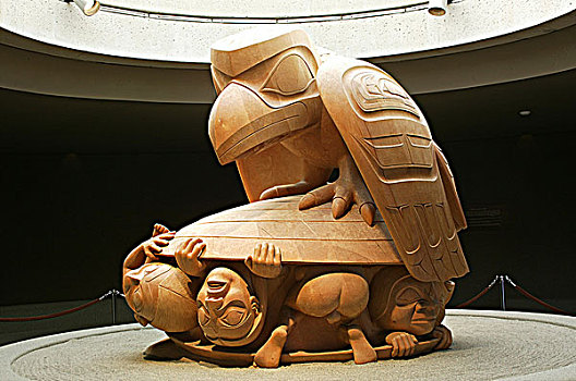 木,雕塑,博物馆,人类,英属哥伦比亚大学,温哥华,不列颠哥伦比亚省,加拿大