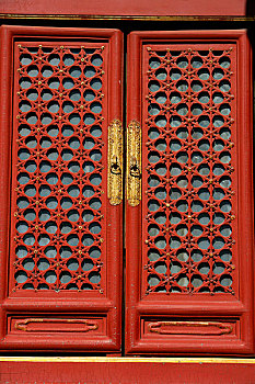 北京雍和宫的门窗
