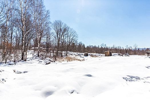 长白山雪景