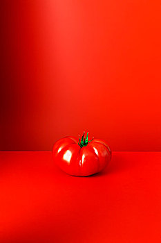 西红柿,坐,红色,台案