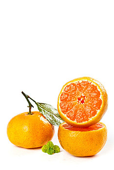 白底上的冰糖橘
