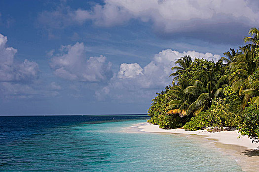 空,海滩,热带海岛,岛屿,阿里环礁,马尔代夫