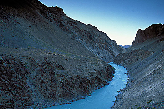 河,靠近,赞斯卡,查谟-克什米尔邦,印度,喜马拉雅山,北印度,亚洲