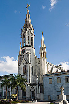 神圣家族教堂,教堂,神圣,心形,广场,卡马圭,世界遗产,古巴