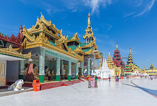 佛国缅甸仰光寺庙