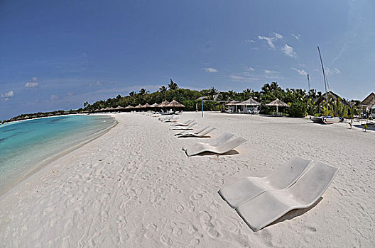 马尔代夫梦幻岛海滩风光