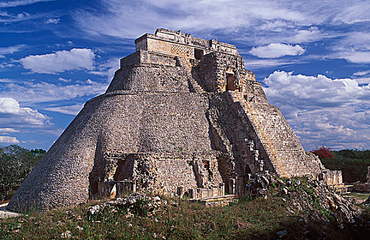 金字塔,玛雅,遗址,乌斯马尔,尤卡坦半岛,墨西哥,北美