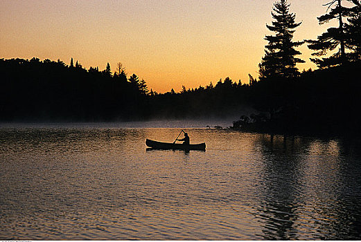独木舟,阿尔冈金省立公园,安大略省,加拿大