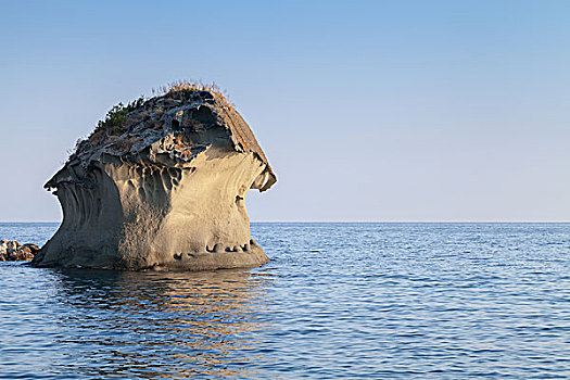 著名,蘑菇,形状,石头,伊斯基亚,岛屿,意大利