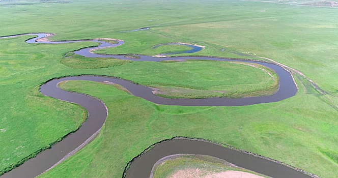 内蒙古呼伦贝尔,天下第一曲水,莫日格勒河