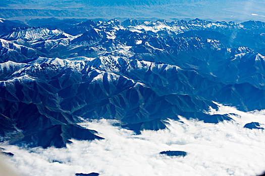 群山,雪山,山脉,高原