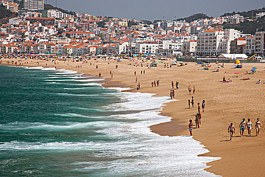 公用,海滩,胜地,城镇,葡萄牙,海岸