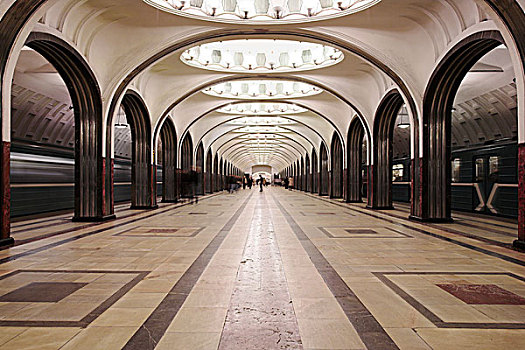 地铁站,莫斯科,地铁