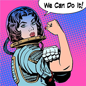 女人,宇航员,罐,能源,抗议