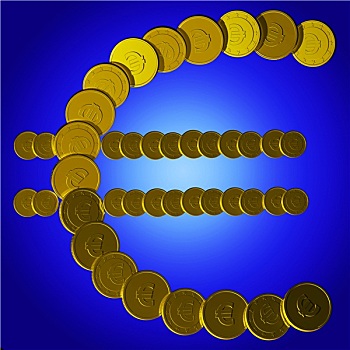 硬币,欧元符号,欧洲,销售