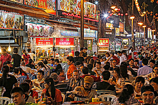 街道,餐饮摊,餐馆,吉隆坡