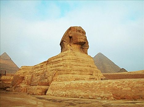 狮身人面像,正面,金字塔,吉萨金字塔,开罗,埃及