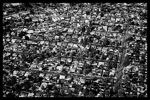 地区,风景,飞行,上方,洛杉矶