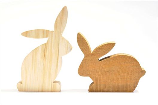 木质,复活节兔子