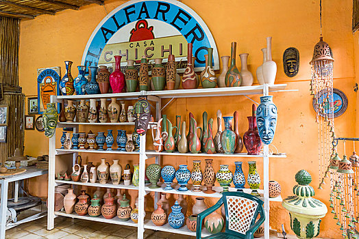 陶器,房子,特立尼达,圣斯皮里图斯,省,古巴,中美洲