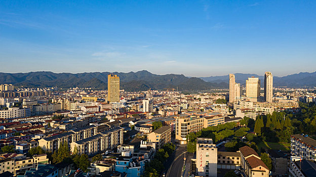 浙江浦江县城市风光