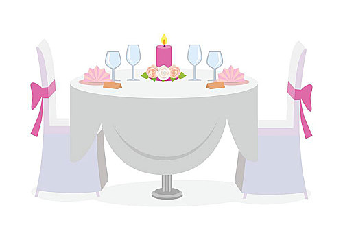 婚宴餐桌,装潢,奢华,盘子,蜡烛,玻璃,假日,婚姻,桌子,椅子,庆贺,婚礼,概念,室内,矢量,插画,风格