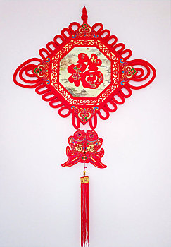 春节福字剪纸和挂饰