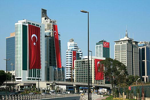 写字楼,白天,旗帜,土耳其
