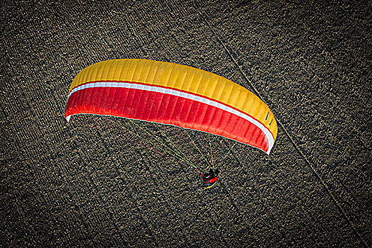 滑翔伞,俯视,耕地,靠近,安达卢西亚,西班牙,欧洲