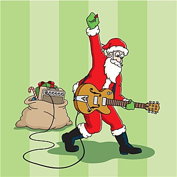 圣诞老人,电吉他