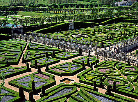 花园,维朗德里城堡,城堡,卢瓦尔河,卢瓦尔河谷,法国