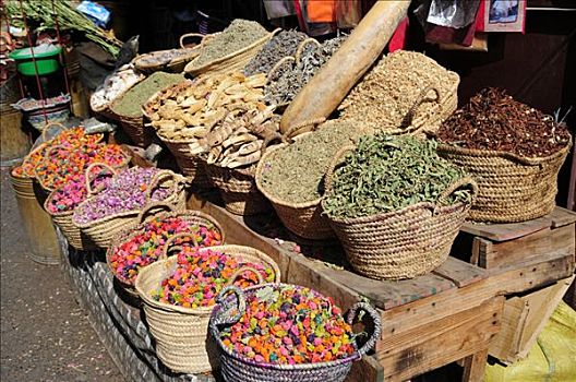 调味品,香料市场,摩洛哥,非洲