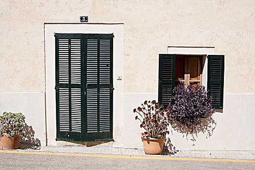 房门,窗户,马略卡岛,西班牙