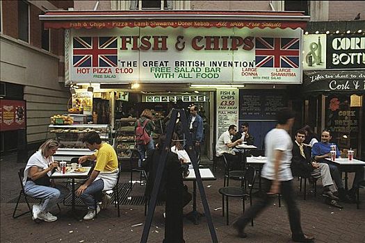 街景,外卖,英格兰,英国,欧洲