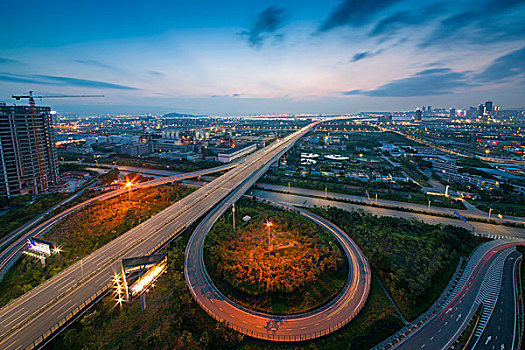 中国广东深圳前海粤港澳大湾区城市夜景