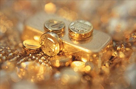 金属,黄金,奢华,特写,价值,珍贵,财富,货币符号,链子,珠宝,硬币