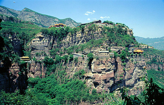 河北省石家庄市井陉县苍岩山全景