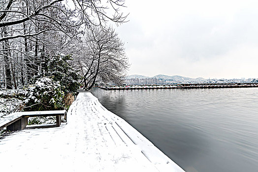 杭州西湖雪景