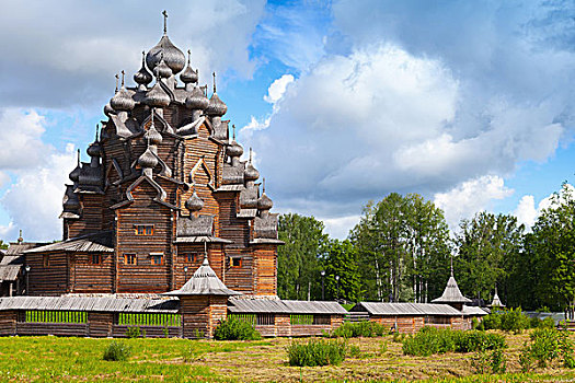 俄罗斯,木质,教堂,彼得斯堡
