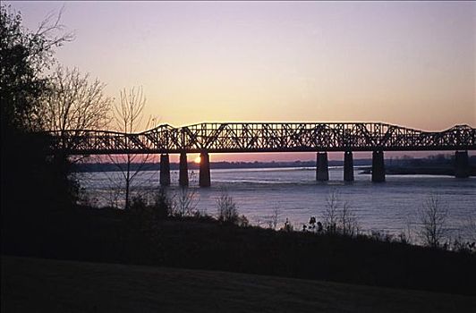 桥,密西西比河,孟斐斯,田纳西,美国