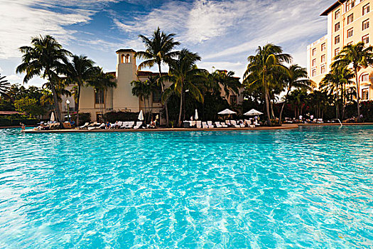 美国,佛罗里达,珊瑚顶市,比尔提默酒店,游泳池,酒店,水池