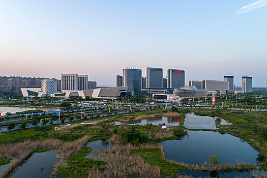 运河之都江苏省淮安市城市风光