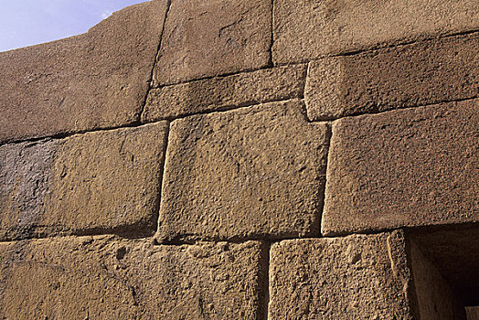 埃及,开罗,吉萨金字塔,狮身人面像,区域,古老,墙壁,精确,石雕工艺