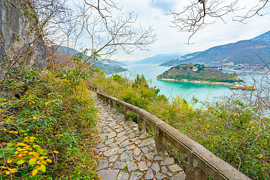 重庆市奉节县白帝城风景区,三峡夔门旅行风光图片