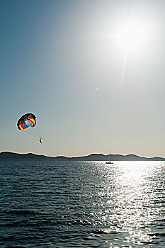 跳伞,船,区域,克罗地亚