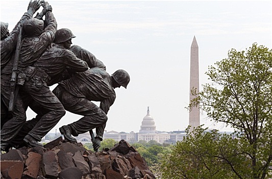 特写,硫磺岛战役纪念碑,华盛顿特区