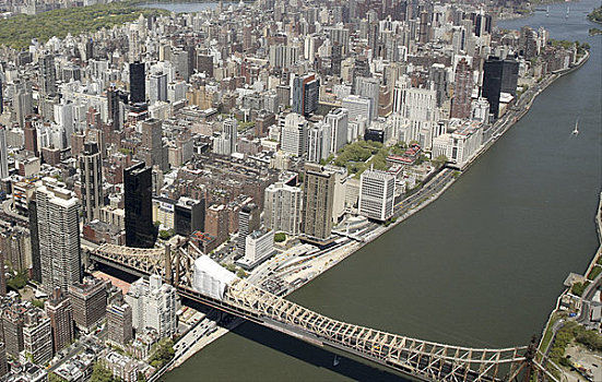 美国,纽约,曼哈顿,俯视图