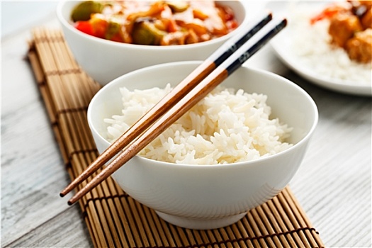 稻米,米饭,碗