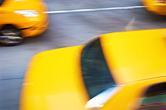 黄色,出租车,动态,纽约,美国